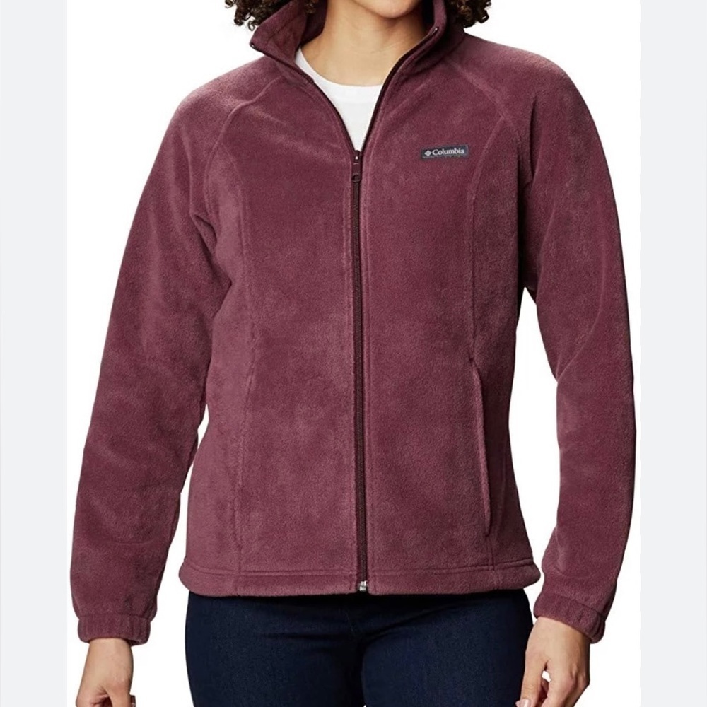 Columbia Womens Benton
Springs Fleece Jacket purple size small
